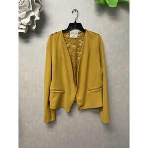 C’est Toi Yellow Lace Back Blazer Size 2XL Fits Like 1xL